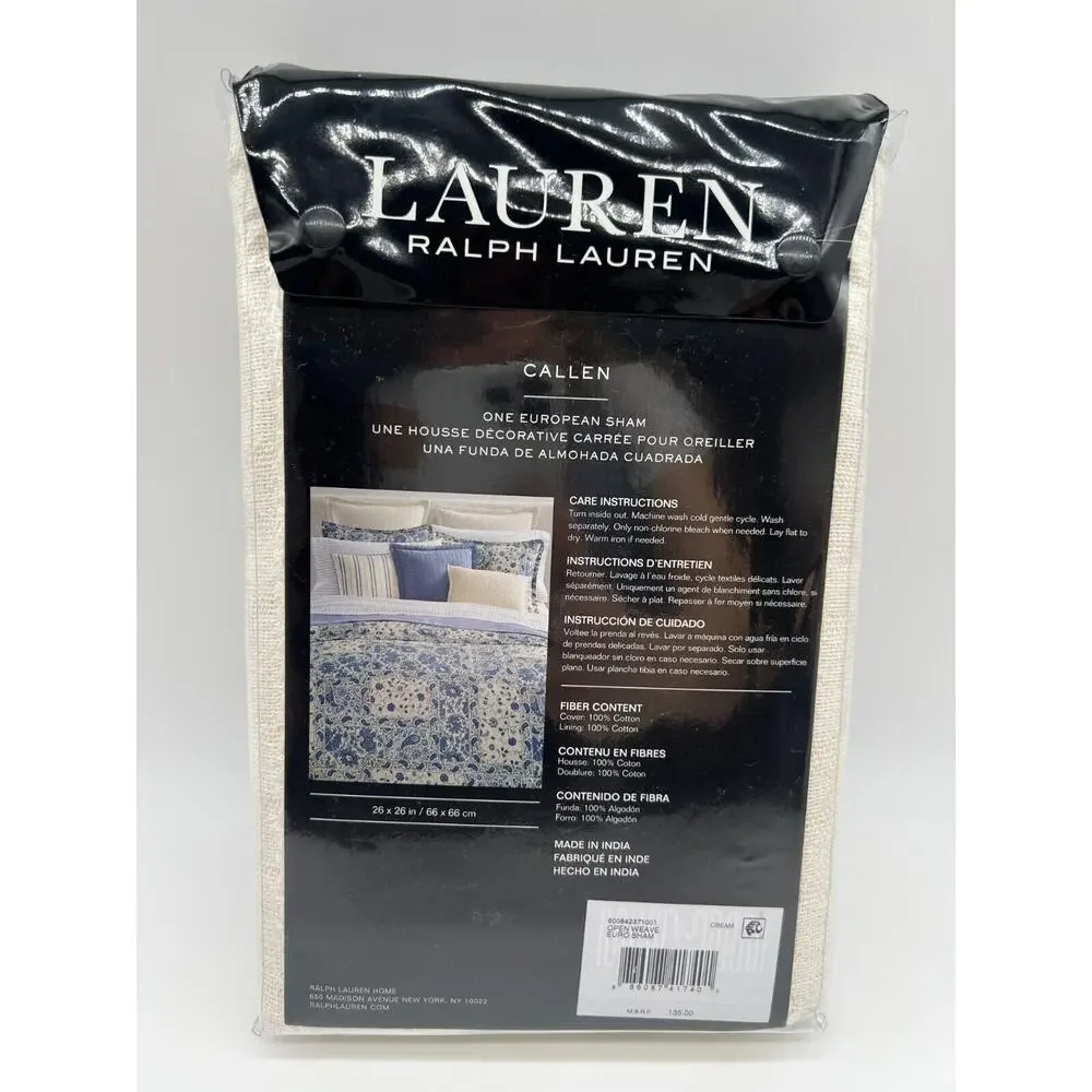 Lauren Ralph Lauren Callen EURO SHAM Cream 26